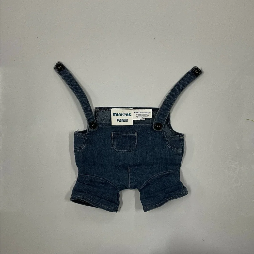 “Customizable 15-Inch Build-A-Bear 🐻: Dress Up with Removable Overalls! 👖”